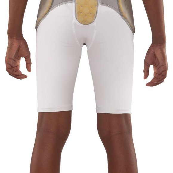 Boys Under Armour MPZ 3-Pad Armour Girdle Shorts Fitted Youth XLarge YXL White - Picture 2 of 6